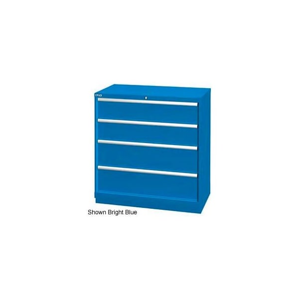 Lista International Lista 40-1/4"W Drawer Cabinet, 4 Drawer, 24 Compart - Bright Blue, Individual Lock XSHS0900-0401BBRG - main